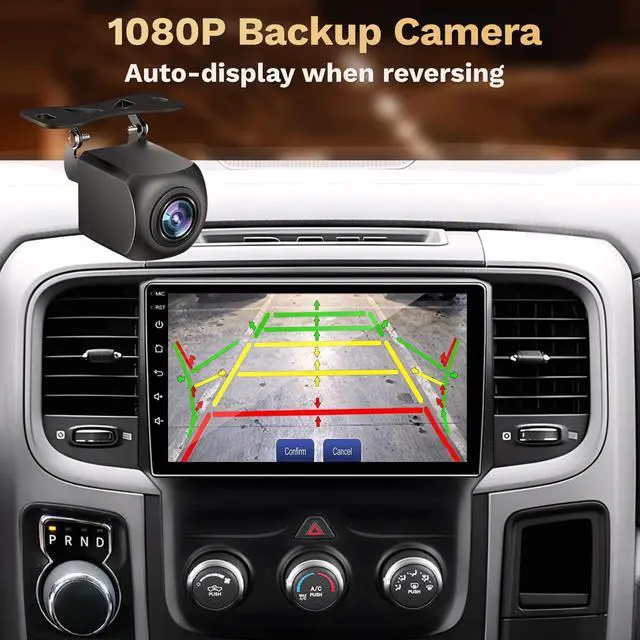 Alt view image 5 of 6 - 4GB RAM+64GB ROM Car Radio for Dodge Ram 1500 2500 2013-2018: 9-Inch 1280 * 800 IPS Touchscreen Upgrade Stereo with Wireless Carplay Android Auto 1080P Backup Camera Bluetooth 5.4 GPS 5G WiFi SWC FM