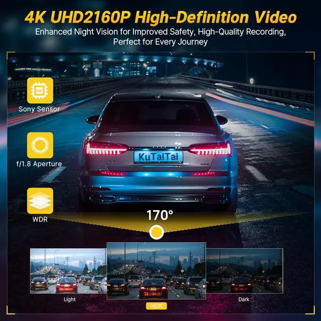 Alt view image 4 of 6 - 4K Dash Cam fit for Honda CR-V 2023 2024 2025 2026 Sport Touring EX EX-L Hybrid (Gen6), UHD 2016P, OEM Look, In-dash WiFi & APP, Loop Recording, G-Sensor, 24H Parking Monitor, 128GB Card-Grey