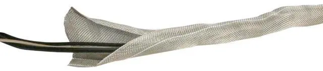Main image of RFI Shield Split Sleeve 1" x 36' Tinned Copper Wire Shielding Sleeve Includes 17. 5" Grounding Strap Flexible, Durable RFI/EMI Shielding