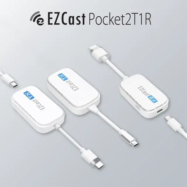 Alt view image 4 of 6 - Wireless Transmitter & Receiver Kit HDMI & Type-C Transmitter and HDMI Receiver, Ultra-Low Latency, Plug & Play for PC, Laptop, Projector