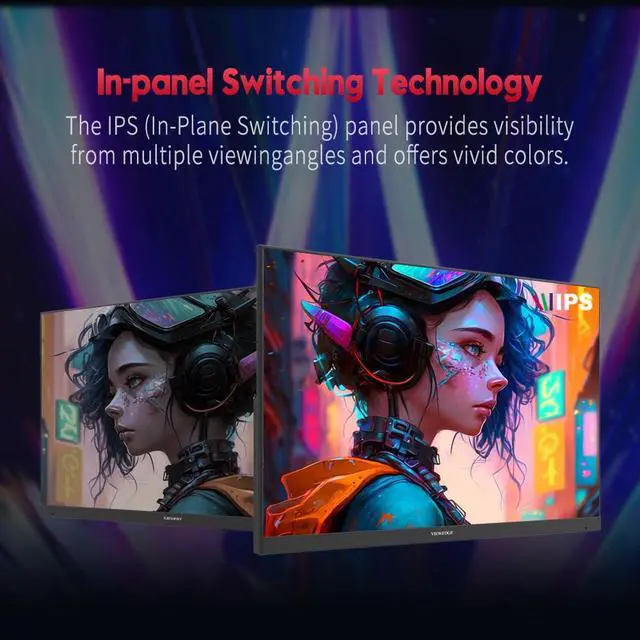 Alt view image 4 of 6 - 27 Inch Gaming Monitor 1080p 144hz, 1ms IPS FHD Computer Monitor with 110% sRGB, Bluelight Filter, HDMI & VGA Port, Support Wall Mount
