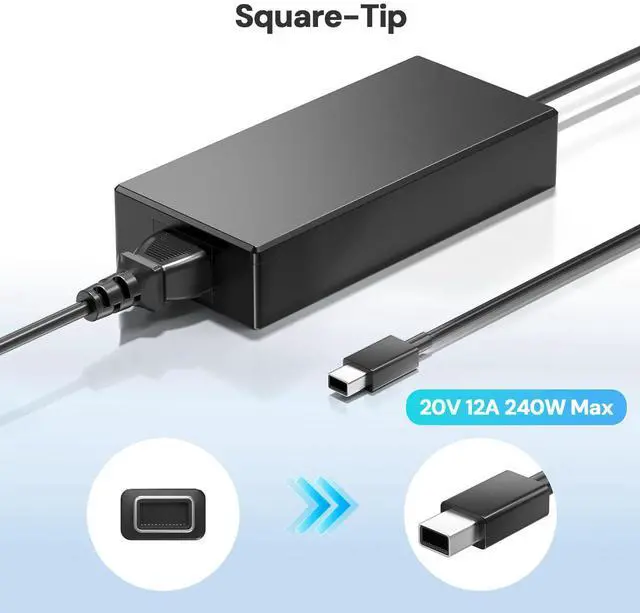 Alt view image 2 of 6 - 240W Charger Fit for Asus Rog Zephyrus G16 G14 2025 2024 GU605 GA605 GA403 Tuf Gaming A18 A16 A14 FA608 FA401 FA808 ProArt P16 PX13 H7606 HN7306 V16 V3607 Flow Z13 GZ302EA, ADP-240EB B