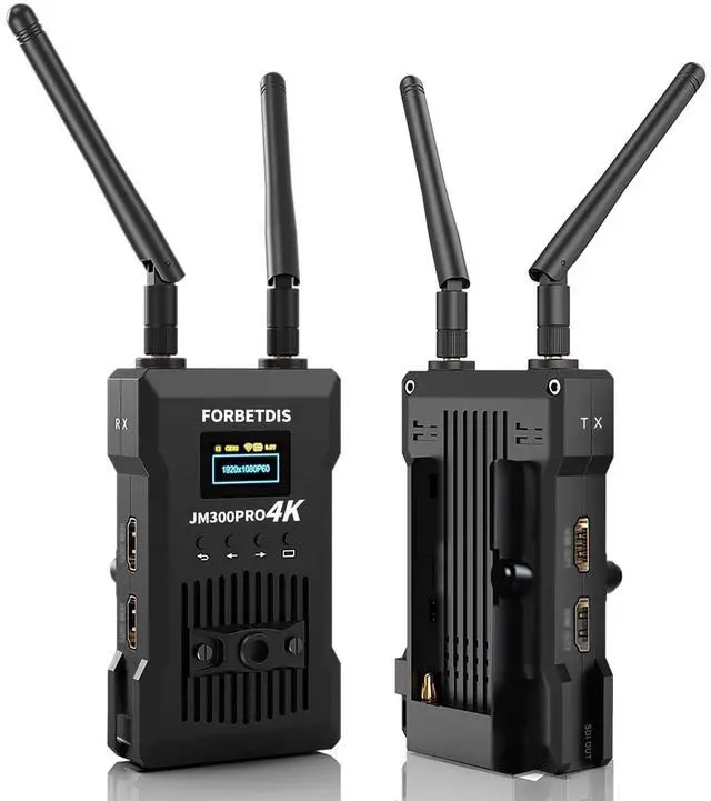 Main image of Wireless HD Transmitter and Receiver 4K 1080P, Wireless Video Transmission System with Loop Out,1000FT Los Range,0.06s Delay,for Streaming from DSLR,Laptop,Setop Box to TV/Projector JM300PRO