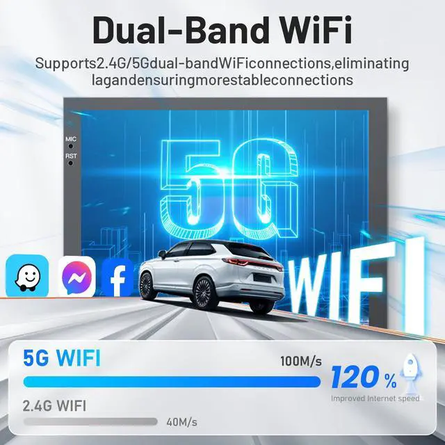 Alt view image 5 of 6 - 8 Core 4GRAM 64GB Car Radio for Jeep Grand Cherokee 2014 2015 2016 2017 WK2: Android 13 Car Stereo Carplay Android Auto, 9.7" Touch Screen 5GWiFi GPS Navigation Backup Camera DSP FM/AM Radio SWC