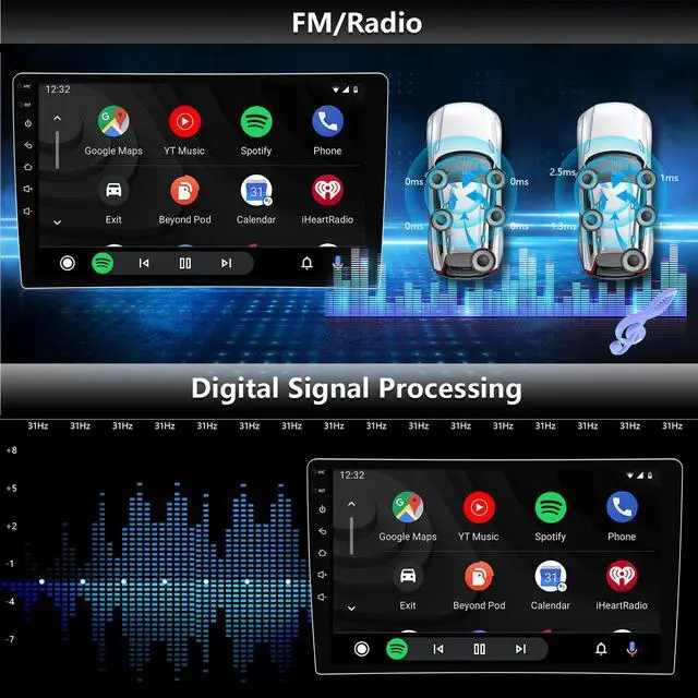 Alt view image 4 of 6 - (4G+64G) Compatible with Honda Accord 7 Models from 2003 to 2007, Android 12 car Audio, 9-inch high-Definition Touch Screen, Audio Backup Camera Multimedia Host, GPS Navigation Radio Player
