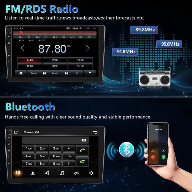 Alt view image 6 of 6 - (4G+64G) Compatible with Honda Accord 7 Models from 2003 to 2007, Android 12 car Audio, 9-inch high-Definition Touch Screen, Audio Backup Camera Multimedia Host, GPS Navigation Radio Player