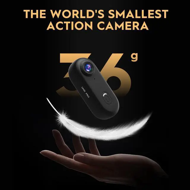 Alt view image 4 of 6 - 4K Thumb Action Camera, 128GB Wearable Mini Body Cam, with Magnetic Accessories, High Battery Capacity for 2H Vedio Time, Fit for Vlogging, Biking, Diving, Animals Recording