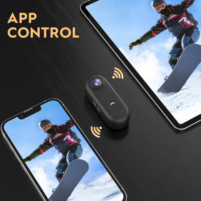 Alt view image 5 of 6 - 4K Thumb Action Camera, 128GB Wearable Mini Body Cam, with Magnetic Accessories, High Battery Capacity for 2H Vedio Time, Fit for Vlogging, Biking, Diving, Animals Recording