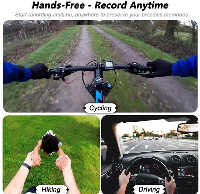 Alt view image 6 of 6 - 4K 128GB Body Camera, Audio and Video Recording, with Magnetic Back Clip&Bike Mount, 180°Rotating Lens, Wearable Portable Bodycam for Outdoor/Sports/Security/Police