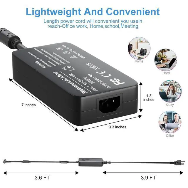 Alt view image 6 of 6 - 280W Laptop Charger Compatible with Asus Rog Strix G18 G17 G16 G15 Laptop adp-280eb b Charger adp-280eb f Charger adp-280bb b Power Supply Adapter Cord