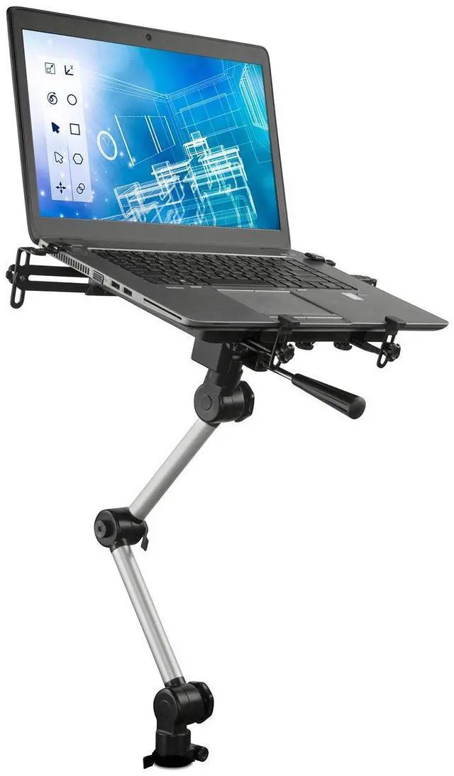 Main image of Laptop Vehicle Mount, No-Drill Computer Seat Mount, Full Motion Adjustable Design for Auto, Truck, Car, Van Use
