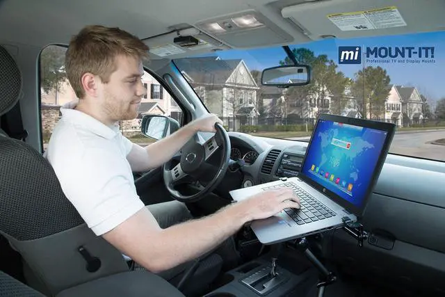Alt view image 3 of 6 - Laptop Vehicle Mount, No-Drill Computer Seat Mount, Full Motion Adjustable Design for Auto, Truck, Car, Van Use