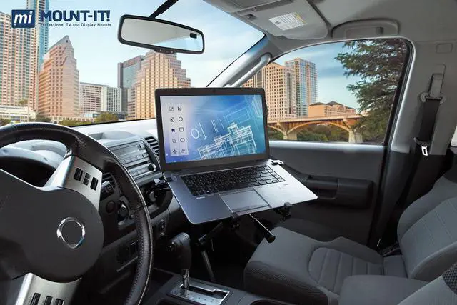 Alt view image 6 of 6 - Laptop Vehicle Mount, No-Drill Computer Seat Mount, Full Motion Adjustable Design for Auto, Truck, Car, Van Use