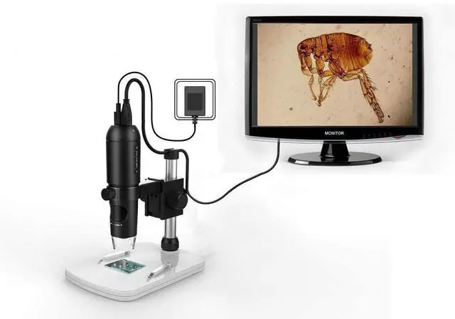 Main image of 1080P Full HD Digital Microscope, HDMI Microscope, 10x-220x Magnification, to Any Monitor/TV with HDMI-in, Photo Capture, Micro-SD Storage, PC Supported