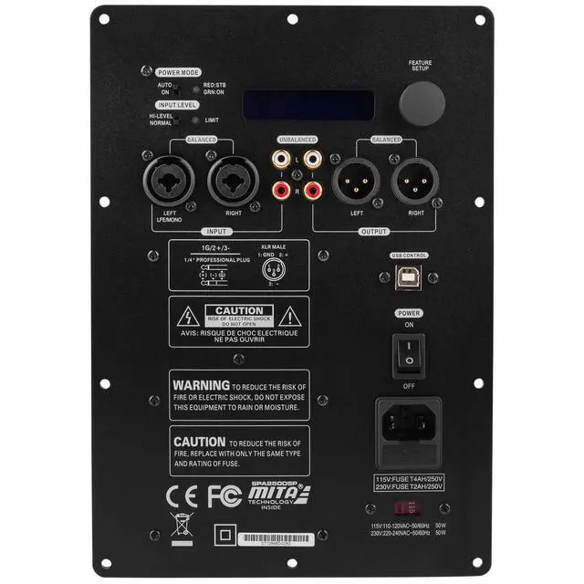 Alt view image 2 of 4 - SPA250DSP 250W Subwoofer Plate Amplifier with DSP