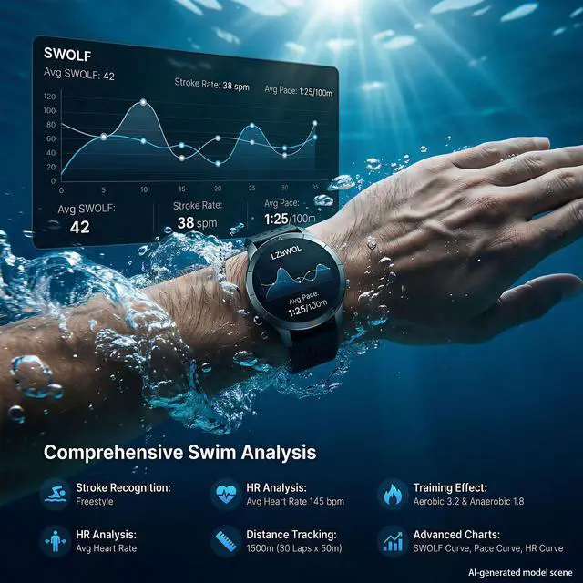 Alt view image 3 of 6 - Rugged Smart Watch for Men with Built-in GPS, 1.6" AMOLED, 5ATM Waterproof Tactical Watch with Altimeter Barometer Compass, Bluetooth Calls, Outdoor Fitness Tracker for Android & iPhone - Black