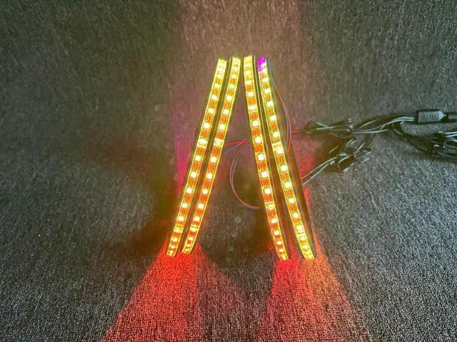 Alt view image 5 of 6 - 4 PCS 6.5" RGB Dream Color Chasing Symphony Addressable LED Speaker Rings - Wireless RF Remote & Bluetooth App Control - Ideal for Coaxial Speakers