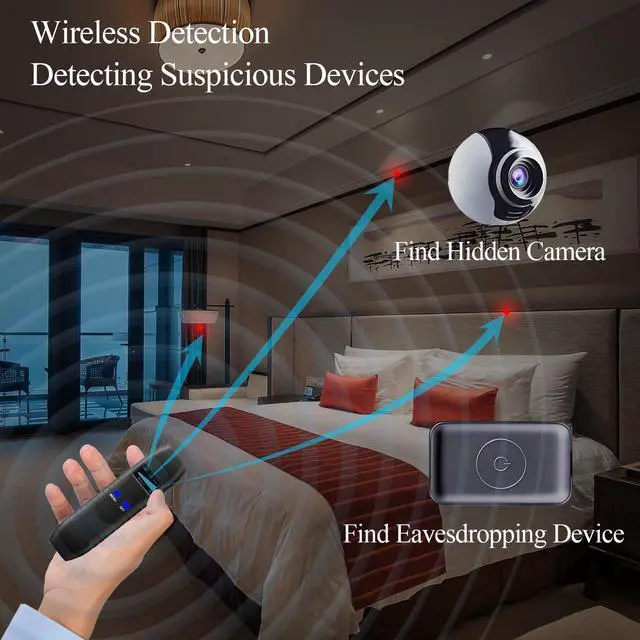 Alt view image 2 of 6 - Camera Detectors, GPS Tracker Detector for Car Listening Device Detector, RF Bug Detector Electronic Sweeper Hidden Camera Finder Safety Protectors for Travel