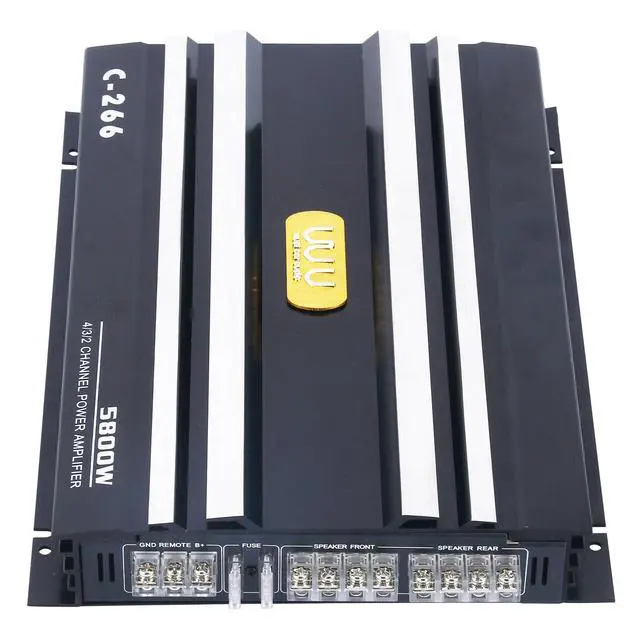 Alt view image 5 of 6 - C-266 Car 4 Channel Power Amplifier Stereo Audio Super Bass Sub Woofer Amp 12V