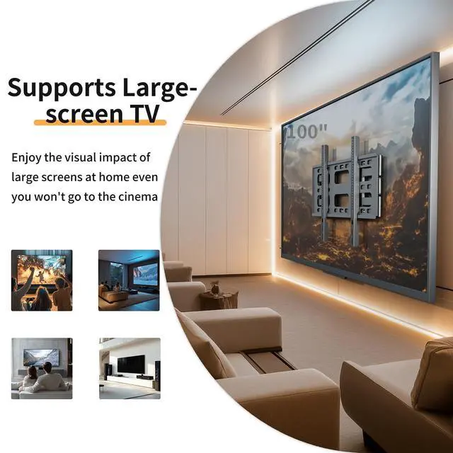 Alt view image 6 of 6 - TV Wall Mount for 55-100 Inch TVs,up to 264 lbs,TV Mount with Extension,Wall Mount TVs Bracket Full Motion with Articulating Dual Arms,Max VESA 800 x 600mm (VC-Z1688)