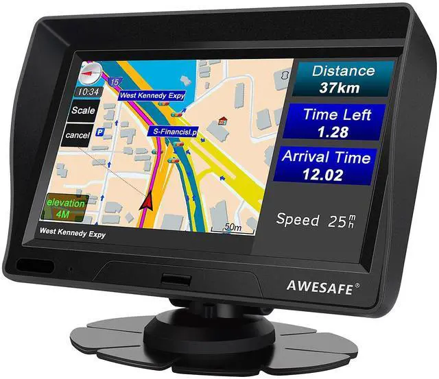Main image of Car GPS Navigation System, 7 inch Touch Screen Voice Prompts Turn Direction Speed Limit Warning Free Update Map