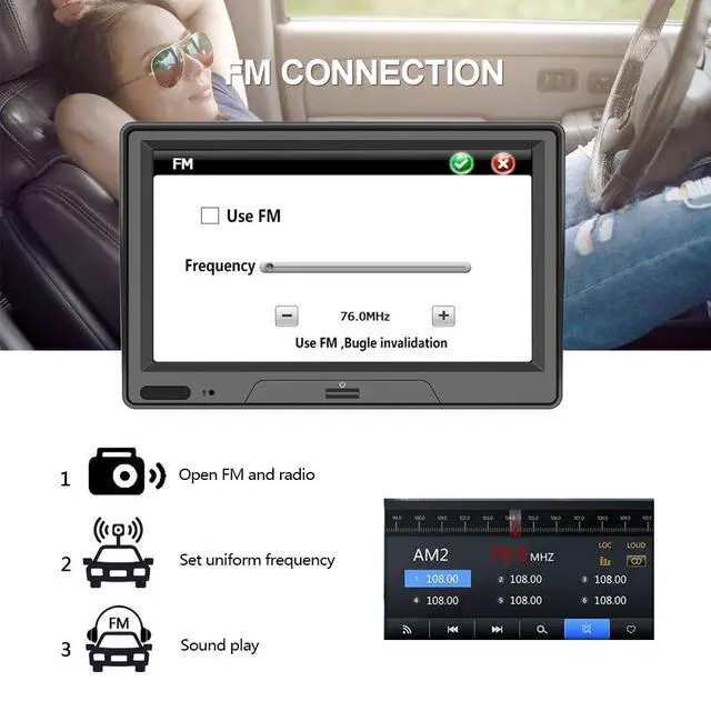 Alt view image 3 of 6 - Car GPS Navigation System, 7 inch Touch Screen Voice Prompts Turn Direction Speed Limit Warning Free Update Map