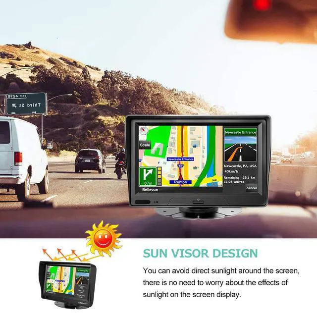 Alt view image 4 of 6 - Car GPS Navigation System, 7 inch Touch Screen Voice Prompts Turn Direction Speed Limit Warning Free Update Map