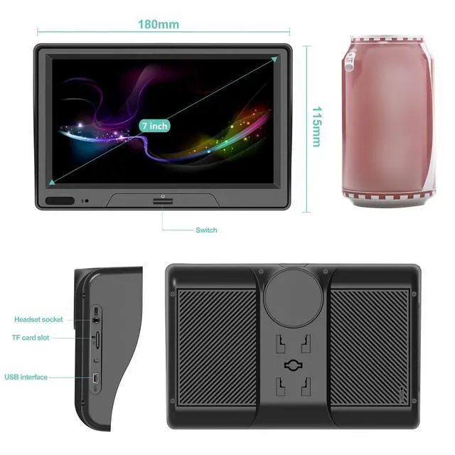 Alt view image 5 of 6 - Car GPS Navigation System, 7 inch Touch Screen Voice Prompts Turn Direction Speed Limit Warning Free Update Map