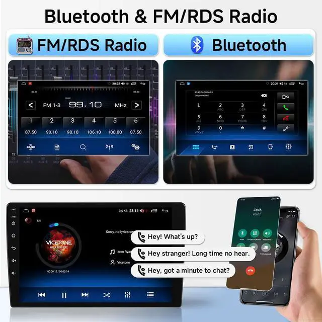 Alt view image 6 of 6 - 9inch Car Carplay Android Auto Radio for VW Jetta A5/Passat B6/CC/Golf MK5/Beetle/EOS 2005-2010,Android Car Dash GPS Navigation Head Unit Replacement with Touchscreen Player (4core 2+64GB)