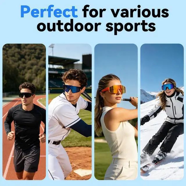 Alt view image 6 of 6 - AI Smart Glasses with Camera, HD Stabilized Video Recording Glasses, Waterproof Bluetooth Sunglasses with Ai Assistant, Touch Control, UV Protection for Cycling Skiing Outdoor Sports