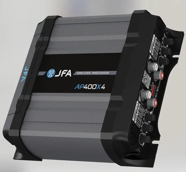 Alt view image 2 of 5 - 2-in-1 Built-in Audio Processor & Car Amplifier 400X4 Class D for Car & Motorcycle Full Range with 4 Channels 400 Watts RMS 2 Ohm - Professional Quality Sound - 2025 Best Performance Award
