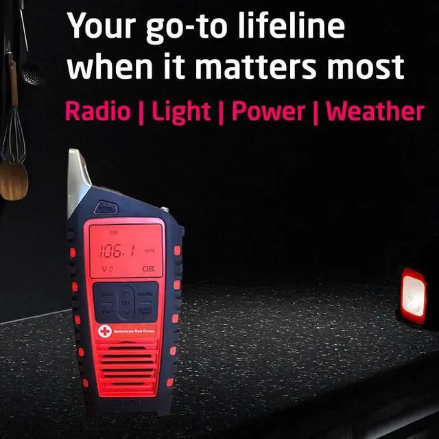 Alt view image 4 of 6 - Odyssey Adventure Hand Crank NOAA Weather Radio, All Band Emergency Radio, AM/FM Shortwave Storm, Bluetooth, Phone Charger, RDS, Solar, Multi-Function Flashlight, Camping, Hiking