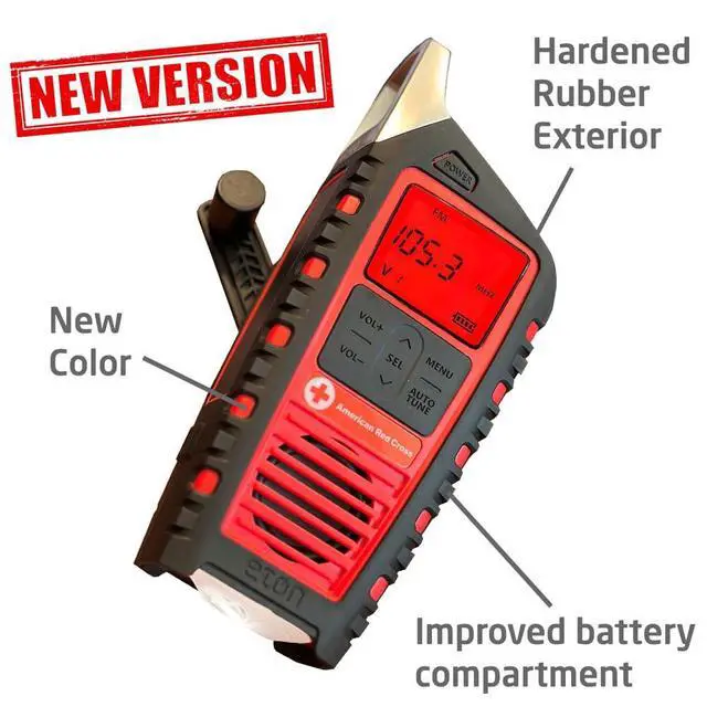 Alt view image 5 of 6 - Odyssey Adventure Hand Crank NOAA Weather Radio, All Band Emergency Radio, AM/FM Shortwave Storm, Bluetooth, Phone Charger, RDS, Solar, Multi-Function Flashlight, Camping, Hiking