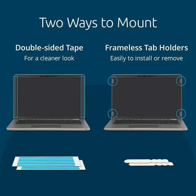 Alt view image 6 of 6 - High Clarity Privacy Screens Filter for 15.6 inch 16:9 Laptops, Easy Installation Privacy Filter, Anti-Glare, 2H Hardness Protection, Compatible with HP Lenovo Samsung Asus HC156A169A