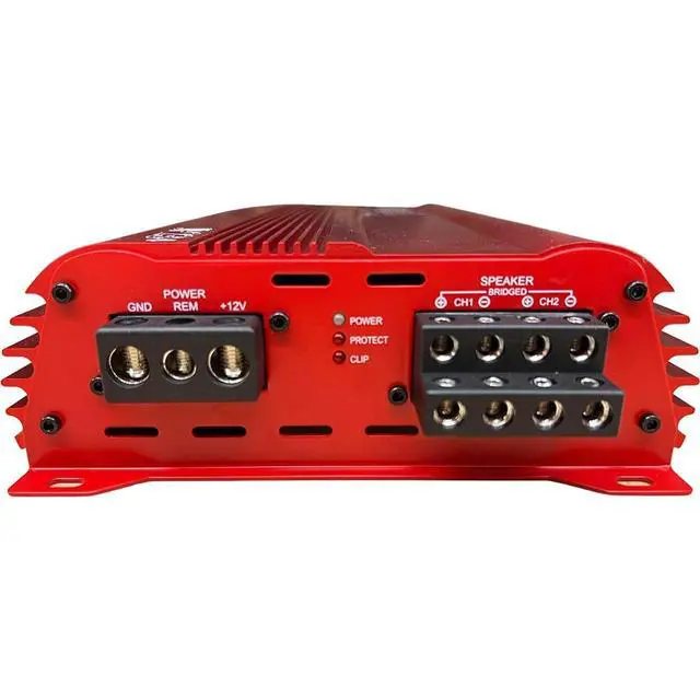 Alt view image 4 of 4 - JP234 RED | 2000W 4-Channel Class D Car Audio Amplifier, 234W x 4 @ 14.4V - 4 ohms, 334W x 4 @ 14.4V - 2 ohms, Multi-Speaker System