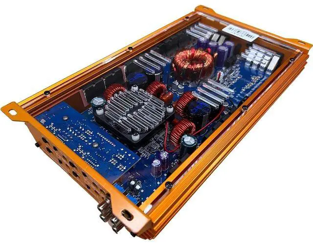 Alt view image 4 of 4 - JP234 Orange | 2000W 4-Channel Class D Car Audio Amplifier, 234W x 4 @ 14.4V - 4 ohms, 334W x 4 @ 14.4V - 2 ohms, Multi-Speaker System