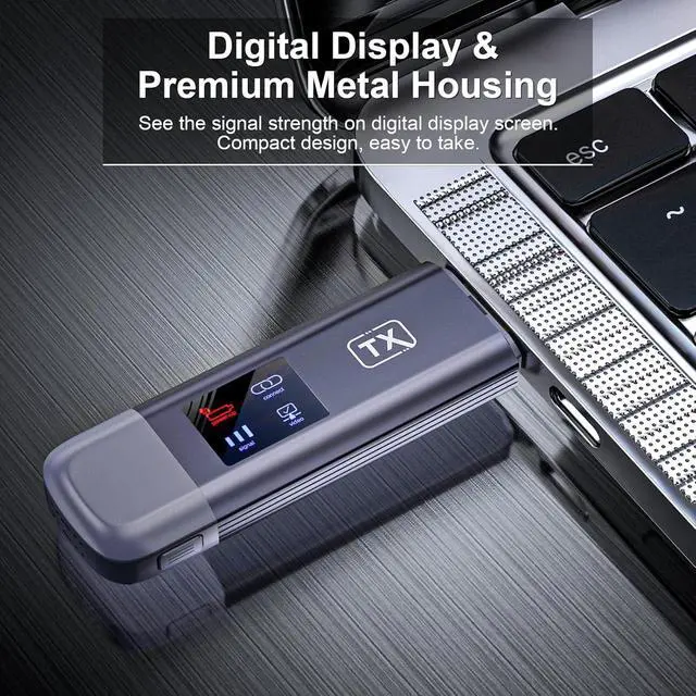 Alt view image 3 of 6 - Wireless HDMI Transmitter and Receiver 2026 Upgraded Extender 4K Decode Input 1080P Output Plug&Play Portable 2.4G/5.8G for Video and Audio to Monitor PC/Laptop/Camera/HDTV/Projector/TV Box