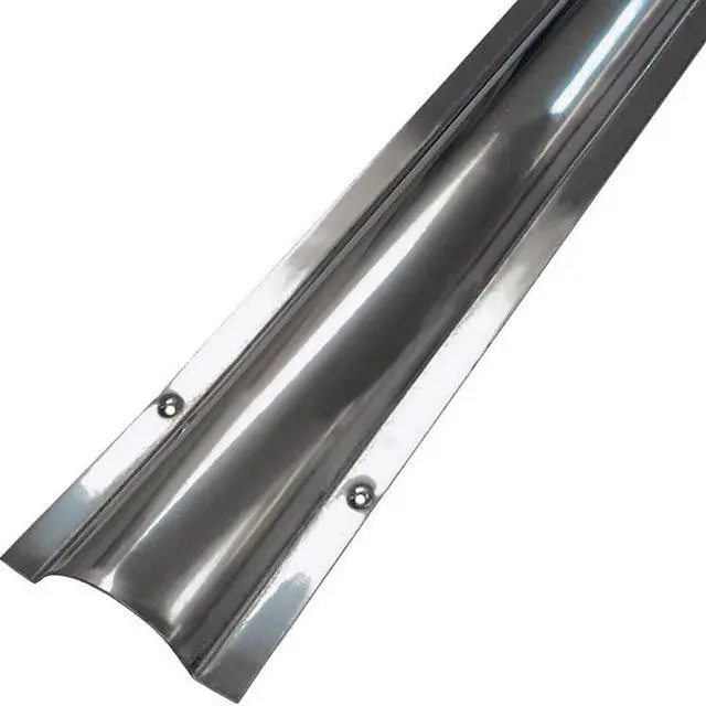 Main image of Stainless Steel Wire Guard Surface Raceway Metal Cord Cover - Silver - 58 Inch - Channel Size: 3" W x 1" H (X-Large)