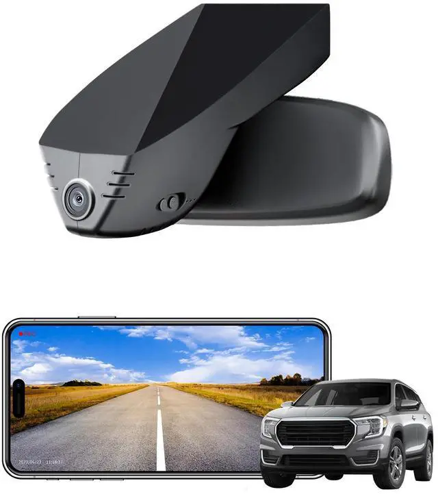 Main image of 4K Dash Cam for GMC Terrain 2018-2024(Model A), SL SLE SLT AT4 Denali, Model A & Model B Have Same Models Years but Vehicle Sensor Cover are Different, Free App & WiFi, 64GB Card