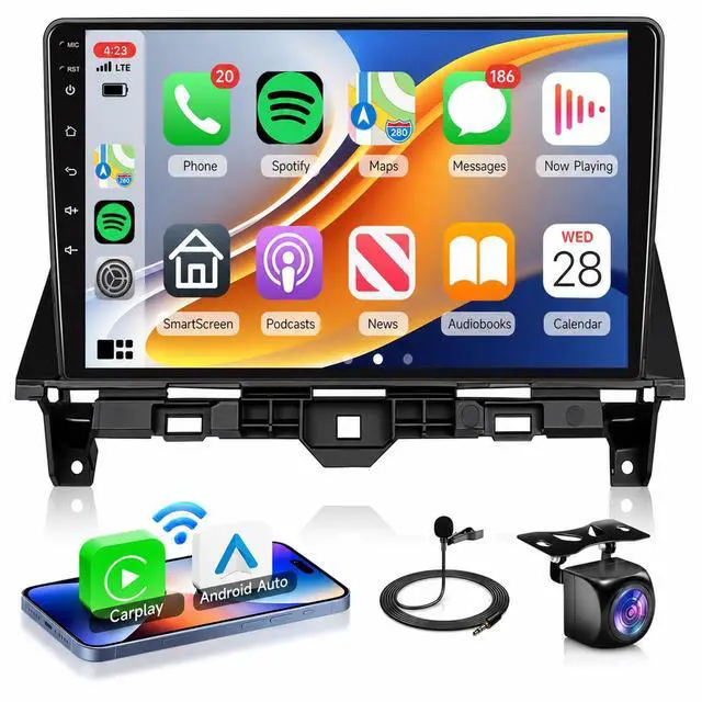 Main image of 4Core +64G Android Car Radio Wireless Carplay for Honda Accord 8th 2008-2013, Car Stereo Android Auto GPS WiFi EQ Bluetooth 5.0 10.1 Inch Touch Screen FM/RDS Backup Camera