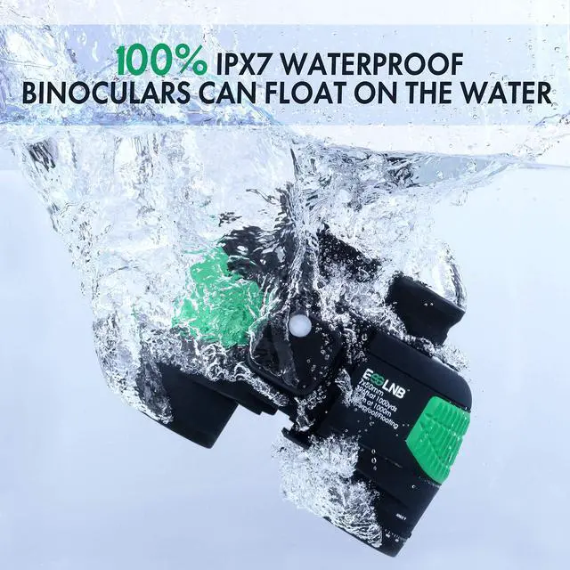 Alt view image 3 of 6 - 7X50 Marine Binoculars IPX7 Waterproof Binoculars for Boating with Illuminated Rangefinder and Compass BAK4 Prism FMC Military Floating for Navigation Hunting w/Bag and Strap