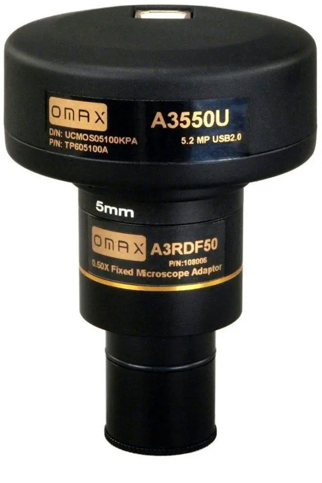 Main image of 5.0 MP Digital USB Microscope Camera with Advanced Software and Calibration Slide (Windows, Mac OS X, Linux Compatible) - A3550U