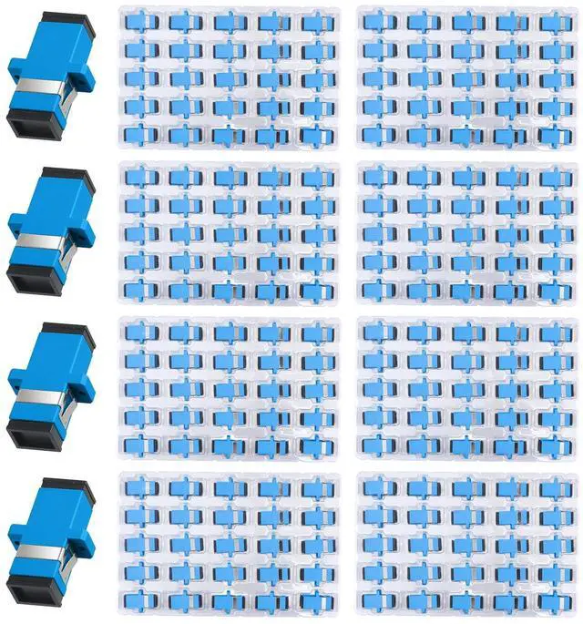 Main image of 200 pcs SC Fiber Optical Coupler SC Singlemode (SM) Simplex Fiber Optic Adapter SC Female to SC Female UPC Simplex Single Mode Network Internet Connector Adapter