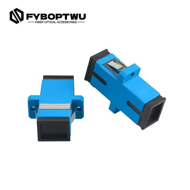 Alt view image 3 of 5 - 200 pcs SC Fiber Optical Coupler SC Singlemode (SM) Simplex Fiber Optic Adapter SC Female to SC Female UPC Simplex Single Mode Network Internet Connector Adapter