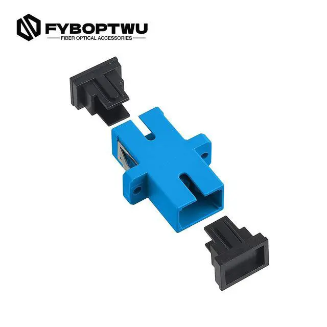 Alt view image 4 of 5 - 200 pcs SC Fiber Optical Coupler SC Singlemode (SM) Simplex Fiber Optic Adapter SC Female to SC Female UPC Simplex Single Mode Network Internet Connector Adapter