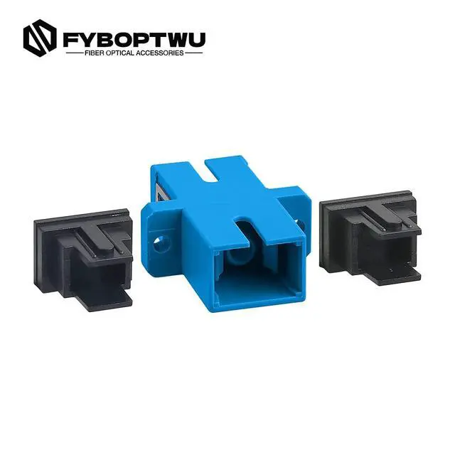 Alt view image 5 of 5 - 200 pcs SC Fiber Optical Coupler SC Singlemode (SM) Simplex Fiber Optic Adapter SC Female to SC Female UPC Simplex Single Mode Network Internet Connector Adapter