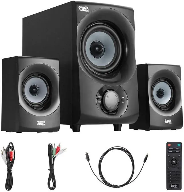 Main image of Bluetooth 2.1 Speaker System 2.1-Channel Home Theater Speaker System, with Optical/Aux/USB/SD Inputs Black (AA2172)