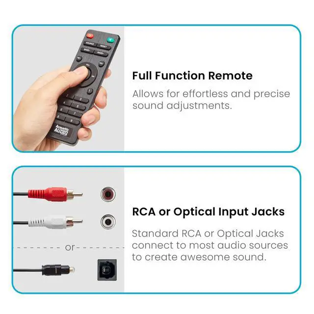 Alt view image 5 of 6 - Bluetooth 2.1 Speaker System 2.1-Channel Home Theater Speaker System, with Optical/Aux/USB/SD Inputs Black (AA2172)