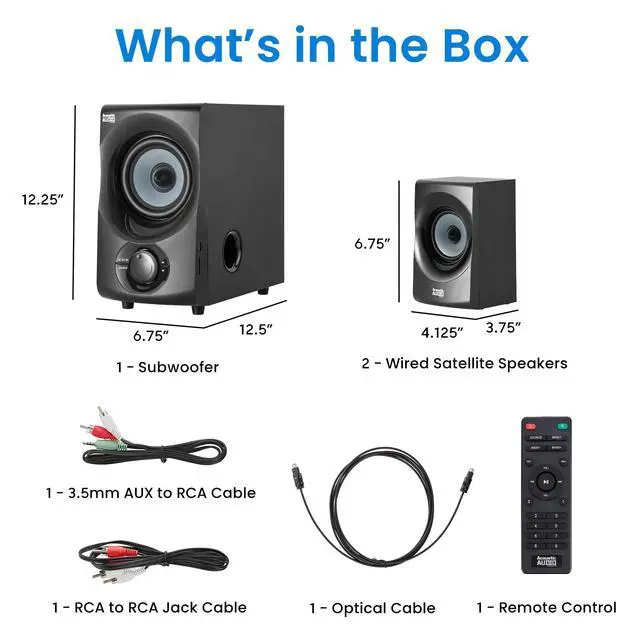 Alt view image 6 of 6 - Bluetooth 2.1 Speaker System 2.1-Channel Home Theater Speaker System, with Optical/Aux/USB/SD Inputs Black (AA2172)