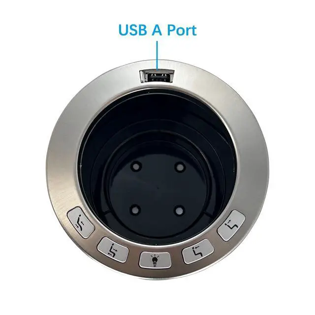Alt view image 3 of 6 - Power Recliner Raffel Systems CHB R2ULBA 01 MW Theater Cup Holder | USB Port, With Light, Lift Chair Electric Sofa Cup Holder Replacement